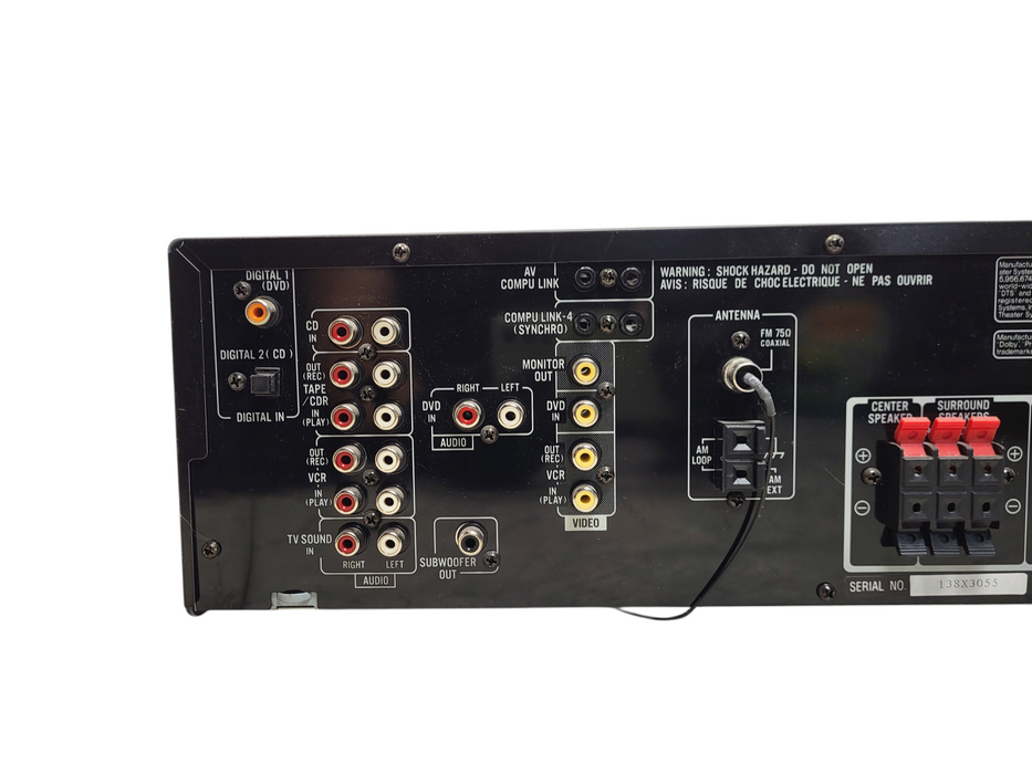JVC RX-5030V Audio/Video Control Receiver No Remote