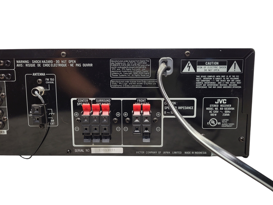 JVC RX-5030V Audio/Video Control Receiver No Remote