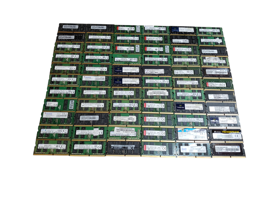 Lot of 66x 16GB DDR4 SODIMM Assorted Laptop RAMs