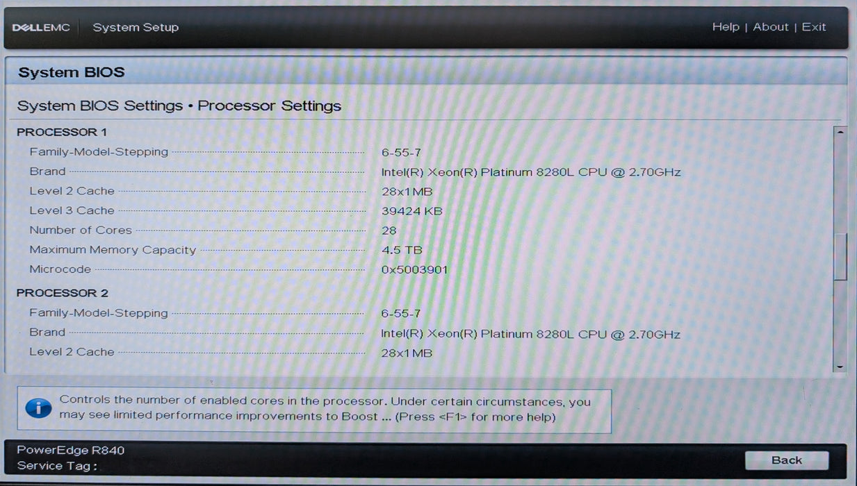 Dell PowerEdge R840 24x2.5" 2x Xeon Platinum 8280L, 128GB DDR4, H730P, No HDD