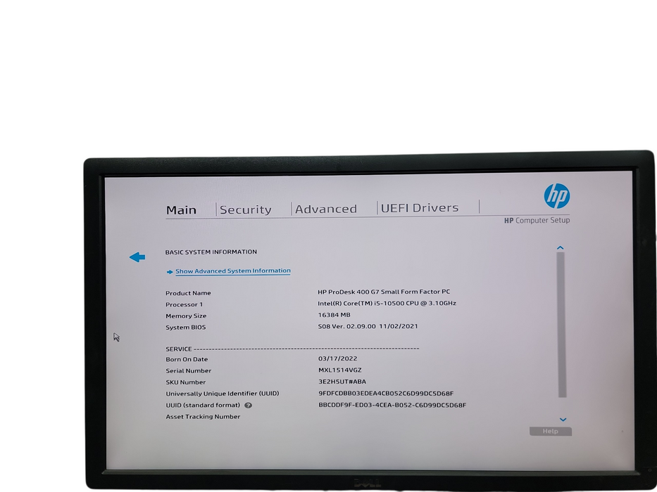 HP ProDesk 400 G7 SFF i5 - 10500 @ 3.10GHz 16GB DDR4 Ram No HDD