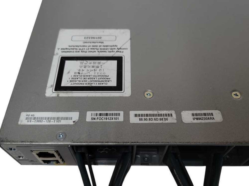 Cisco WS-C3850-12XS-E Switch 3850 12 Port GE SFP+ 2x PSU _
