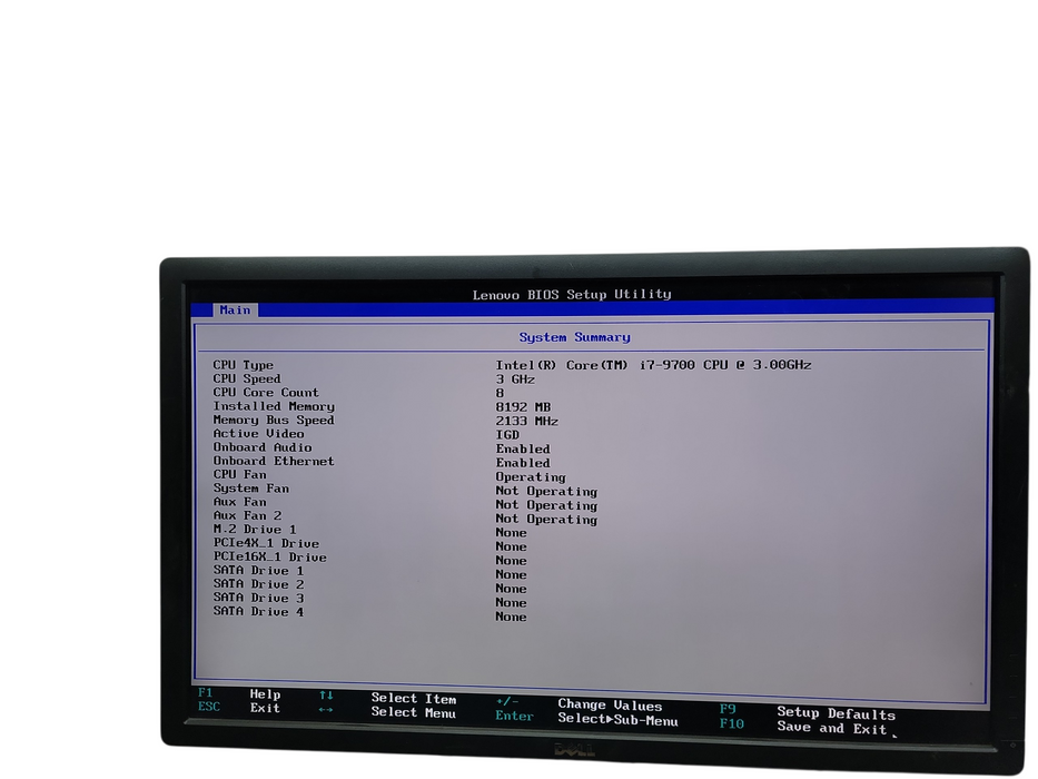 Lenovo ThinkCentre M920s SFF i7 - 9700 @ 3.00GHz 8GB DDR4 Ram No HDD