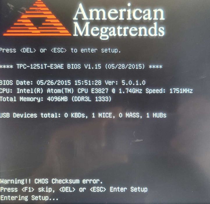 Advantech Computer TPC-1251T-E3AE Microcomputer _