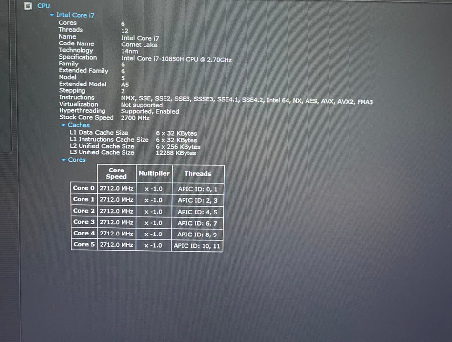 Lenovo ThinkPad P15 Gen 1 i7-10850H QUADRO T2000 4GB GPU 32GB RAM 256GB SSD