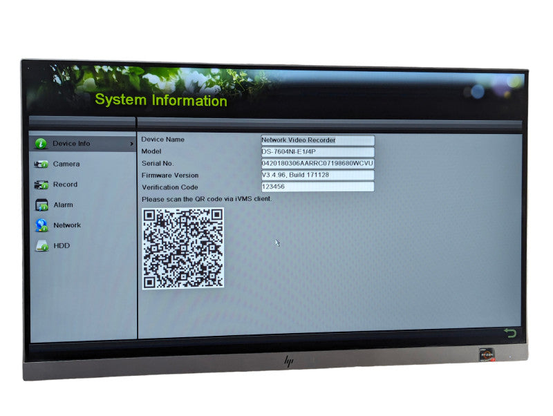 HIKVISION DS-7604NI-E1/4P 4CH PoE NVR Network Video Recorder Please READ  -