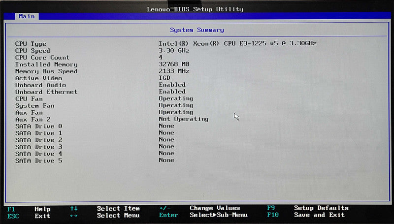 Lenovo ThinkServer TS150 Workstation, Xeon E3-1225 V5 3.30GHz, 32GB RAM