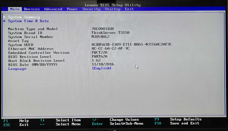 Lenovo ThinkServer TS150 Workstation, Xeon E3-1225 V5 3.30GHz, 32GB RAM