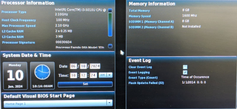 Intel NUC NUC5i3RYH - Intel Core i3-5010U @ 2.10GHz , 8gb RAM - NO HDD