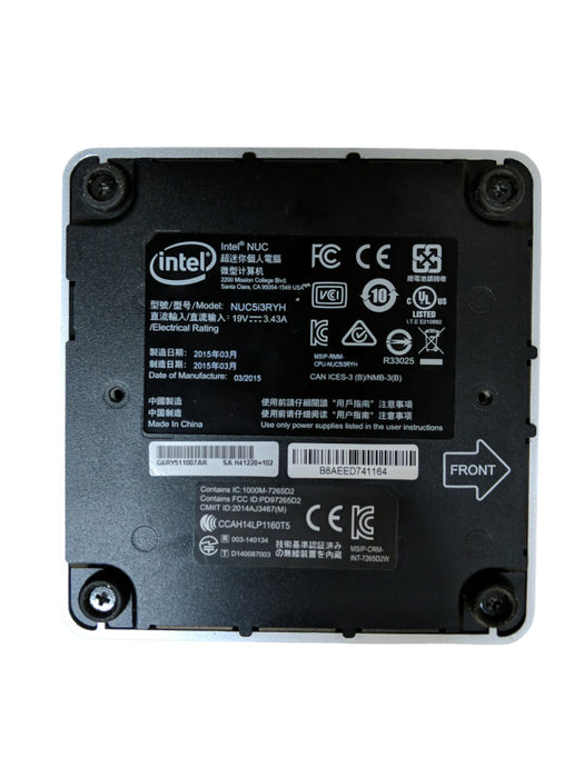 Intel NUC NUC5i3RYH | Core i3-5010U | 8gb DDR3 | No HDD