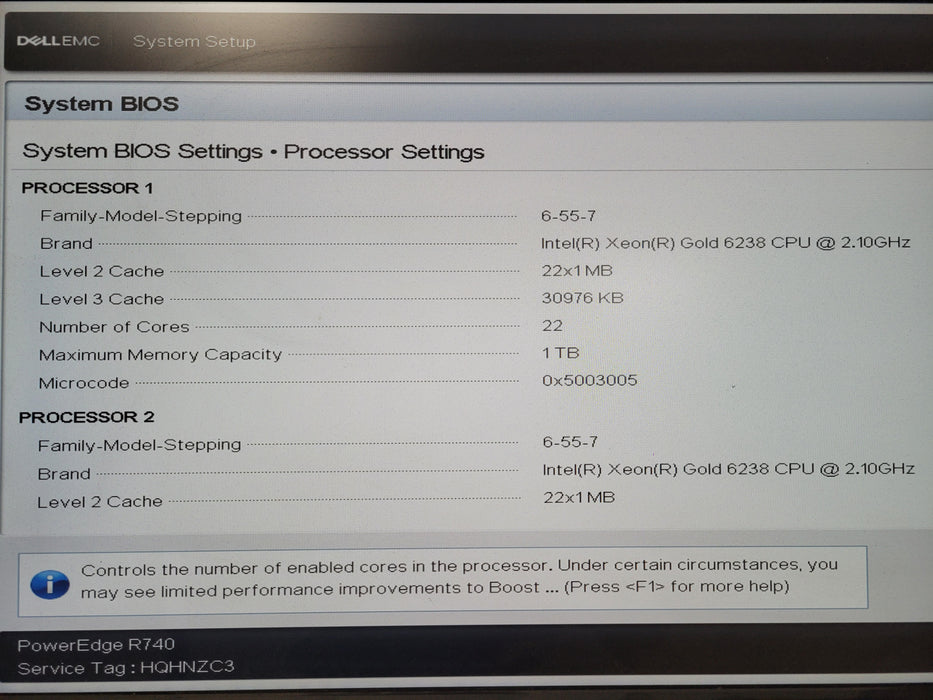 Dell PE R740 2U 8x3.5", 2x Xeon Gold 6238, 64GB DDR4 NO HDD 2x 750W PSU