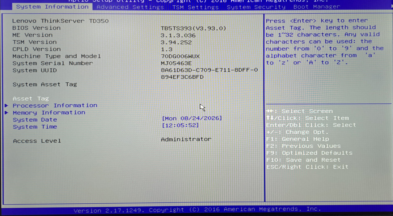 Lenovo ThinkServer TD350 5x 3.5" | 2x Xeon E5-2620 v4, 32GB DDR4, 720i AnyRAID