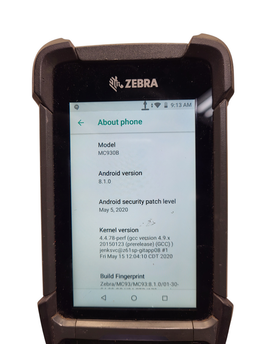 Lot of 5x ZEBRA MC930B-GSEDG4NA Computer Barcode Scanner, 3x battery