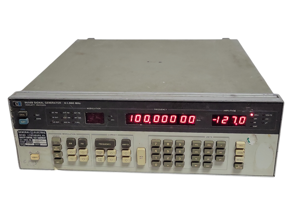 HP 8656B signal Generator 0.1-990MHz, READ