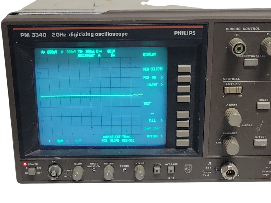Philips PM 3340 2GHz digitizing oscilloscope, READ