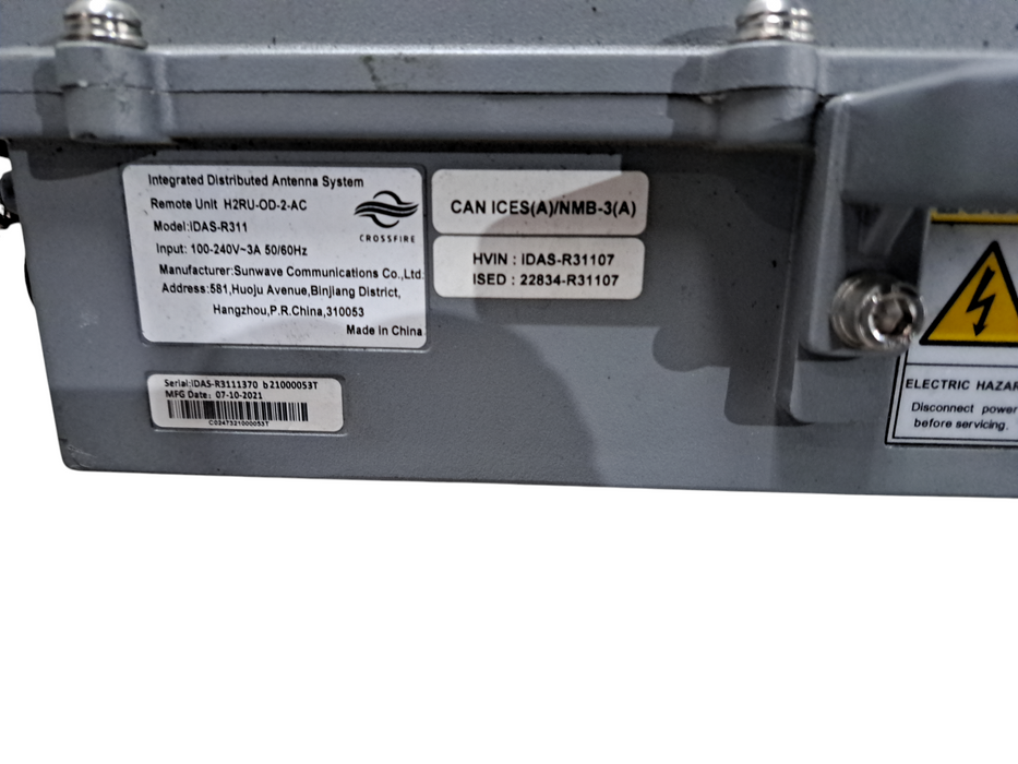 Sunwave CROSSFIRE iDAS-R311 H2RU-OD-2-AC LTE DAS Remote Unit