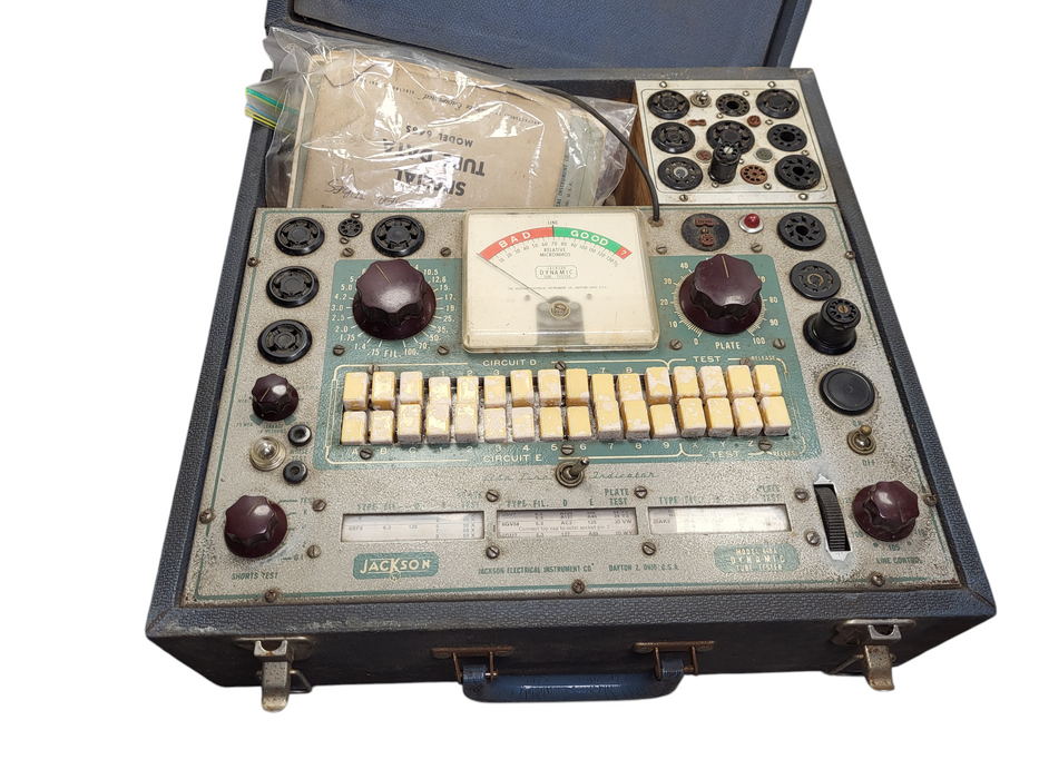 Vintage  Jackson Model 648A dynamic-plate-conductance vacuum tube tester READ