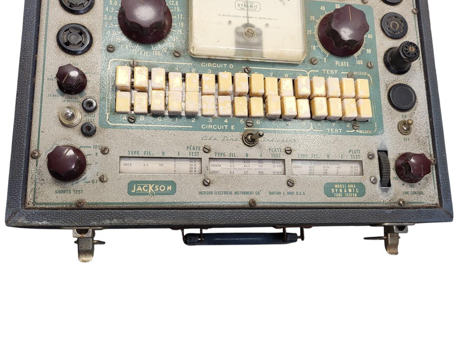 Vintage  Jackson Model 648A dynamic-plate-conductance vacuum tube tester READ