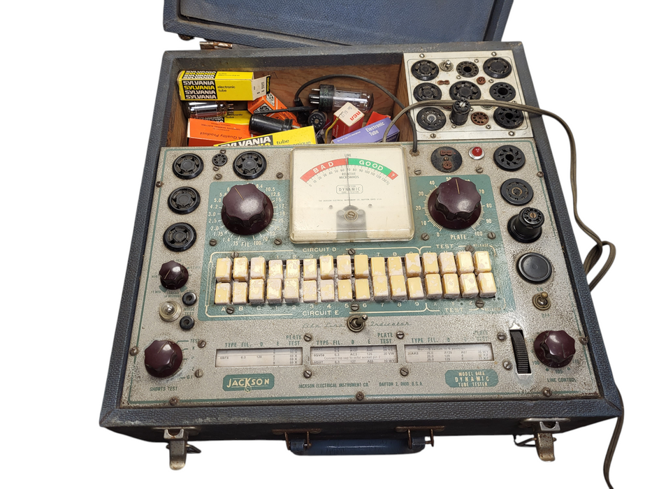 Vintage  Jackson Model 648A dynamic-plate-conductance vacuum tube tester READ