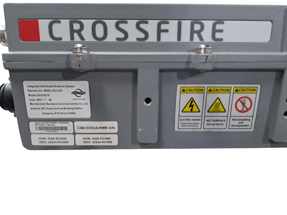 CrossFire Sunwave iDAS-R318 M2RU-OD-4-DC 1900/2100MHz Remote Radio Unit