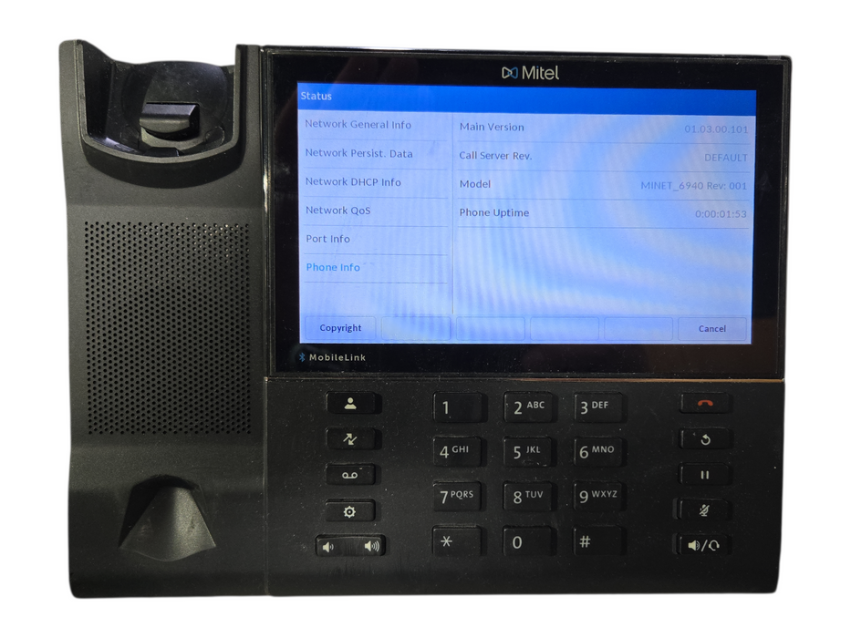 Mitel MobileLink 6940 Cordless IP Phone, Base Only