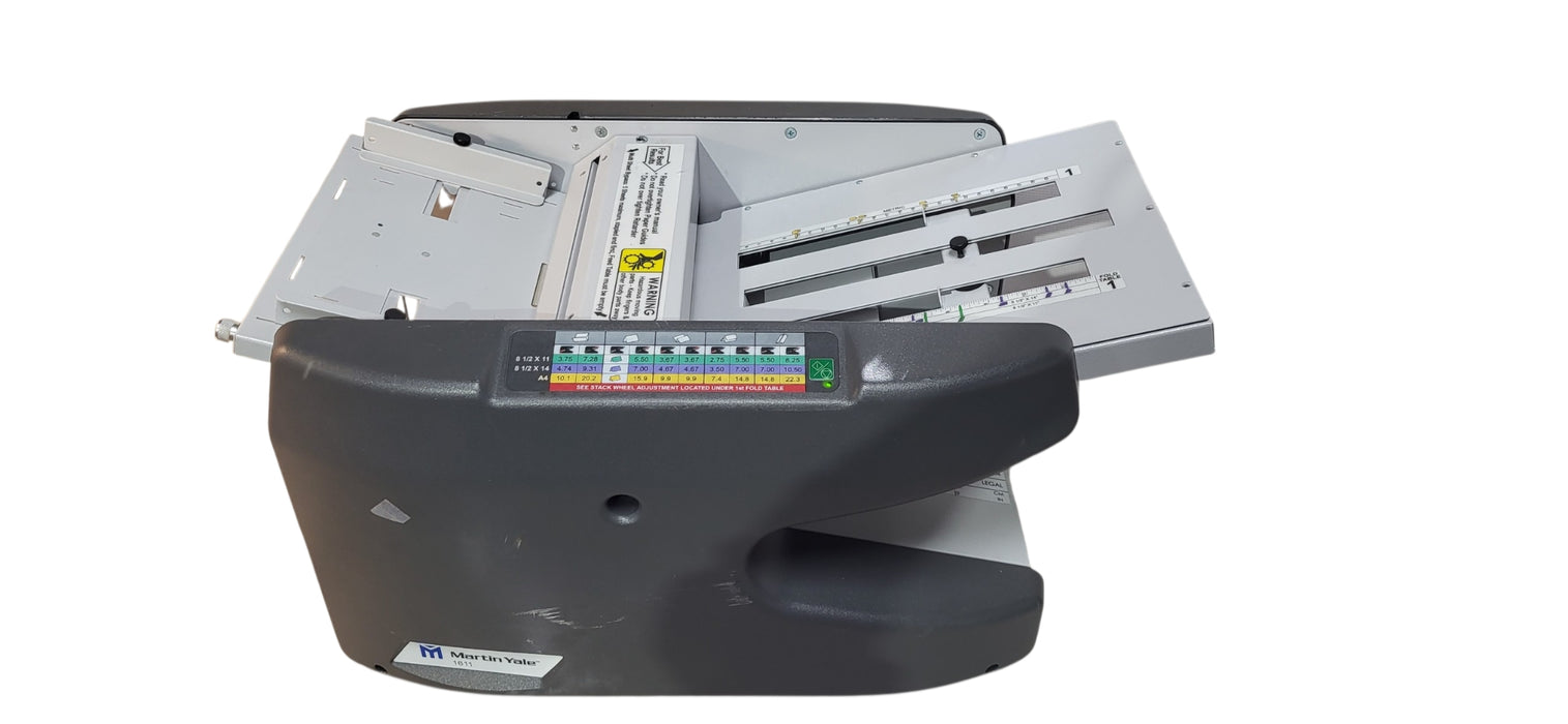 Martin Yale 1611 Paper Folding Machine Bindery Folder