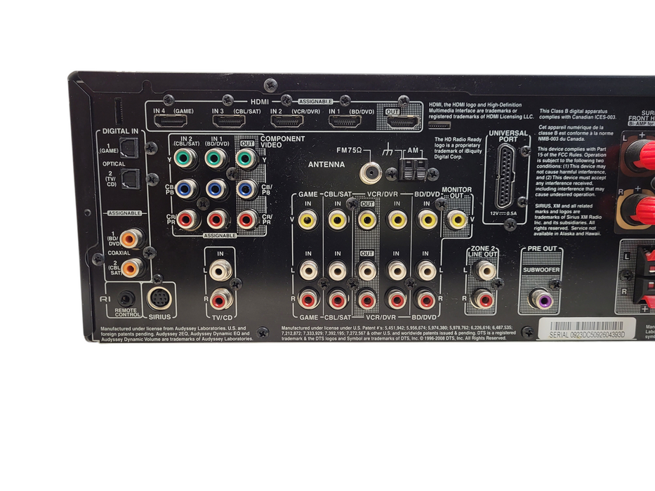 Onkyo TX-SR508 HDMI 7.1 Channel AV 560W Home Theater Receiver NO REMOTE