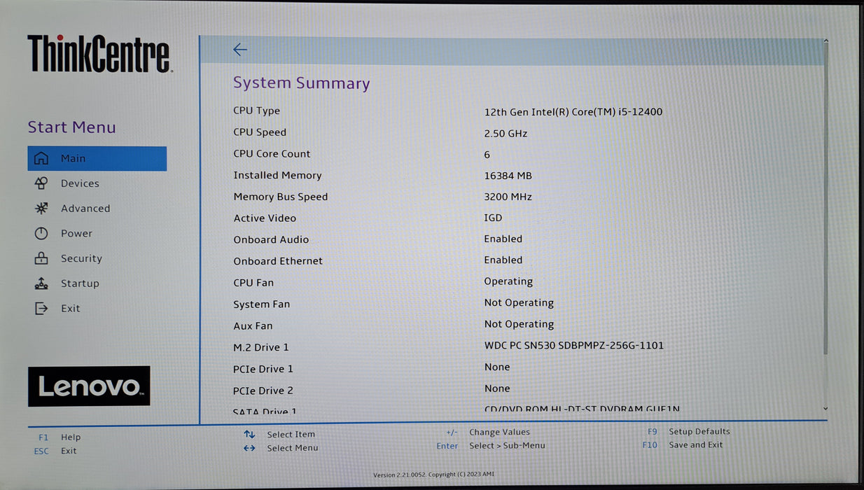 Lenovo ThinkCentre M70s Gen 3 SFF | Intel Core i5-12400, 16GB DDR4, 256GB NVMe