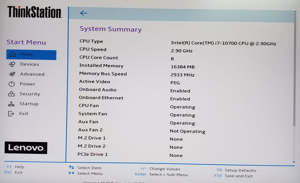 Lenovo ThinkStation P340 Tower Intel Core i7-10700 CPU 16GB DDR4 No-HDD P1000