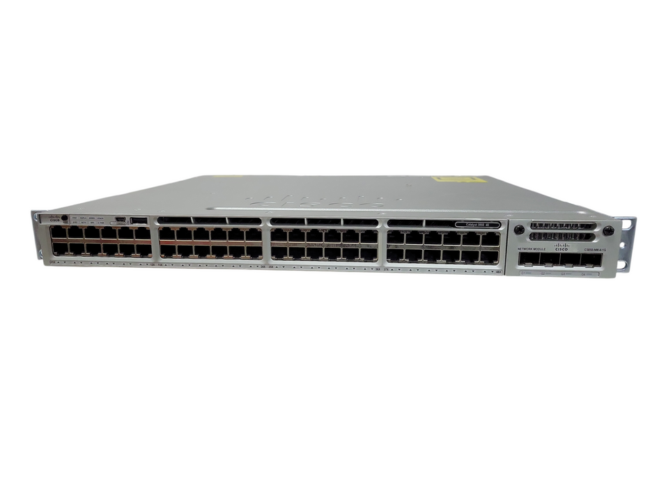 CISCO WS-C3850-48T-L 48-port Gigabit L3 Switch /w C3850-NM-4-1G