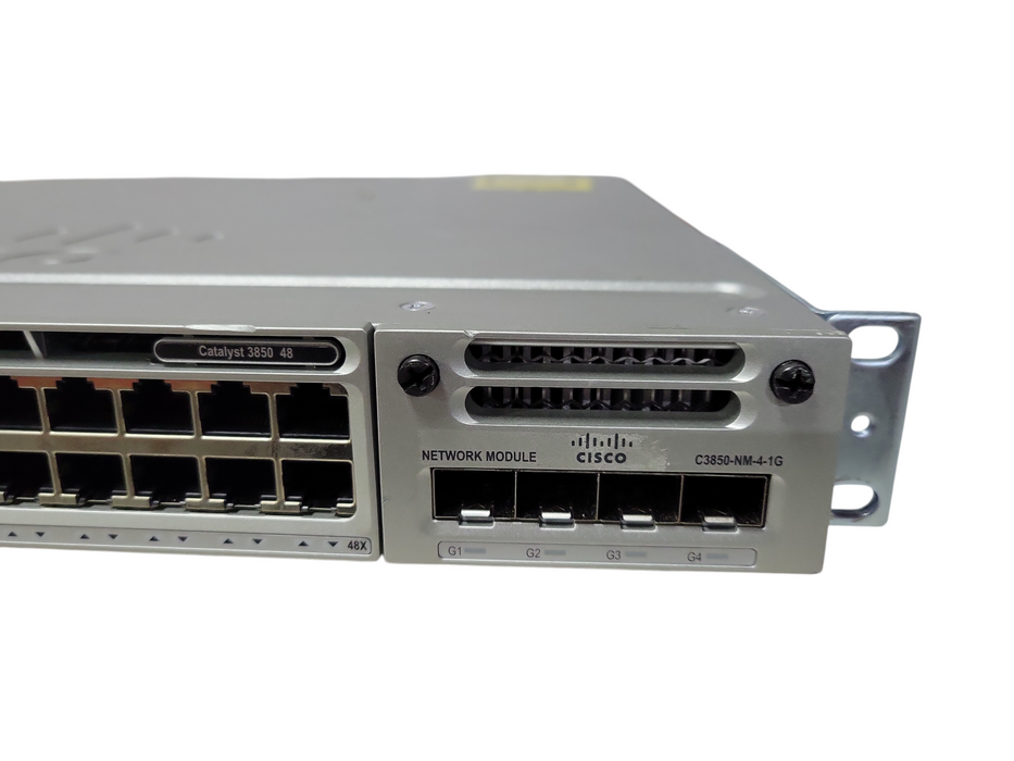 CISCO WS-C3850-48T-L 48-port Gigabit L3 Switch /w C3850-NM-4-1G