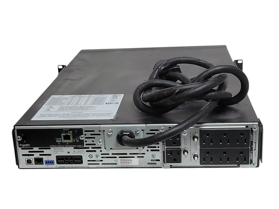 APC SMX2200RMLV2U 1980W Rackmount UPS w/ AP9640 Card, No Batteries, READ