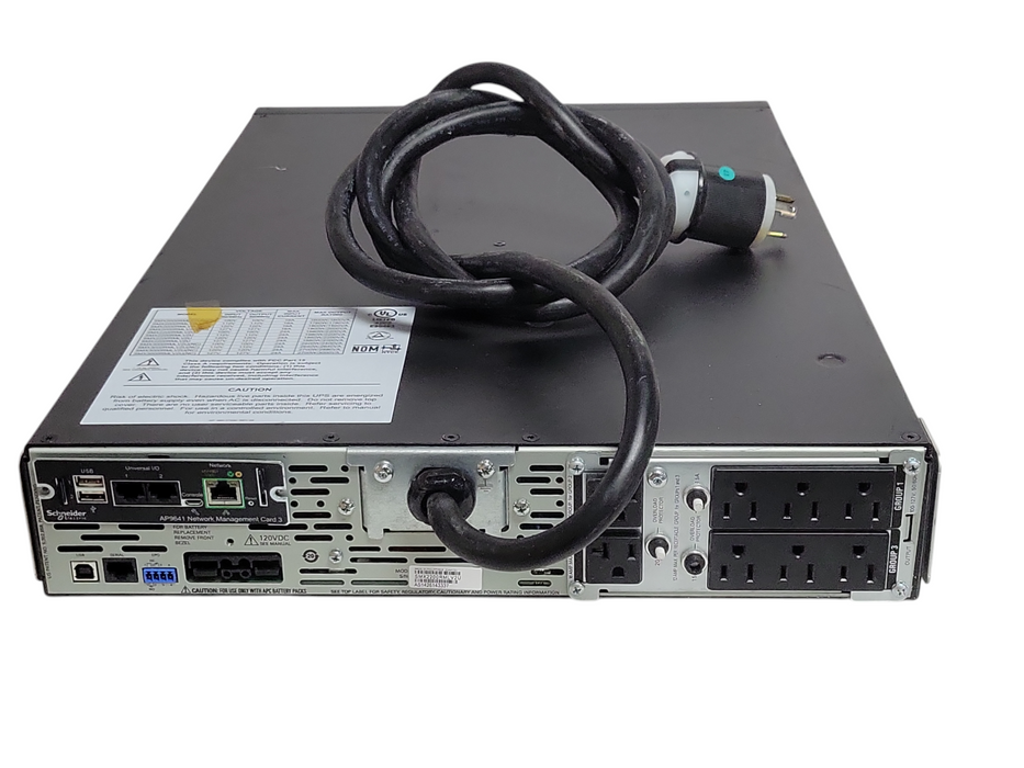 APC SMX2200RMLV2U 1980W Rackmount UPS w/ AP9641 Card, No Batteries, READ
