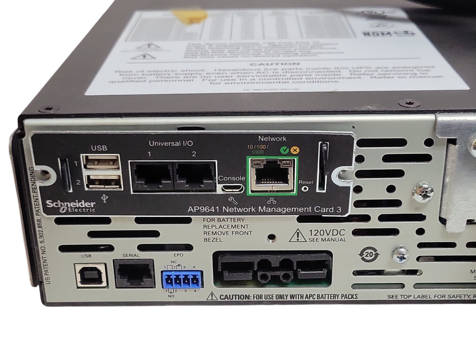 APC SMX2200RMLV2U 1980W Rackmount UPS w/ AP9641 Card, No Batteries, READ
