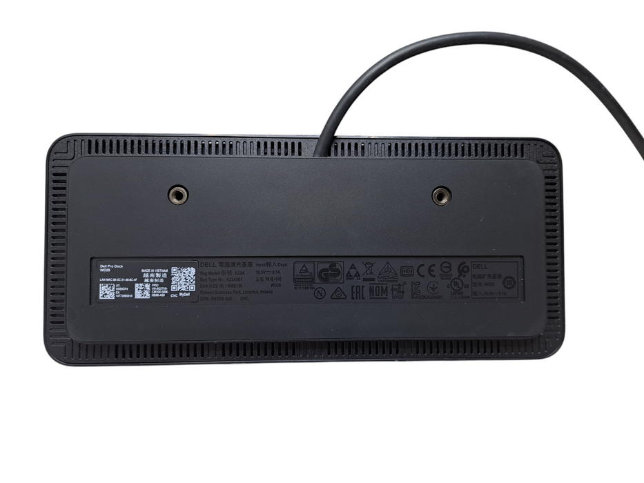Dell Pro WD25 USB-C Docking Station K23A / K23A001 w/ 180W Adapter