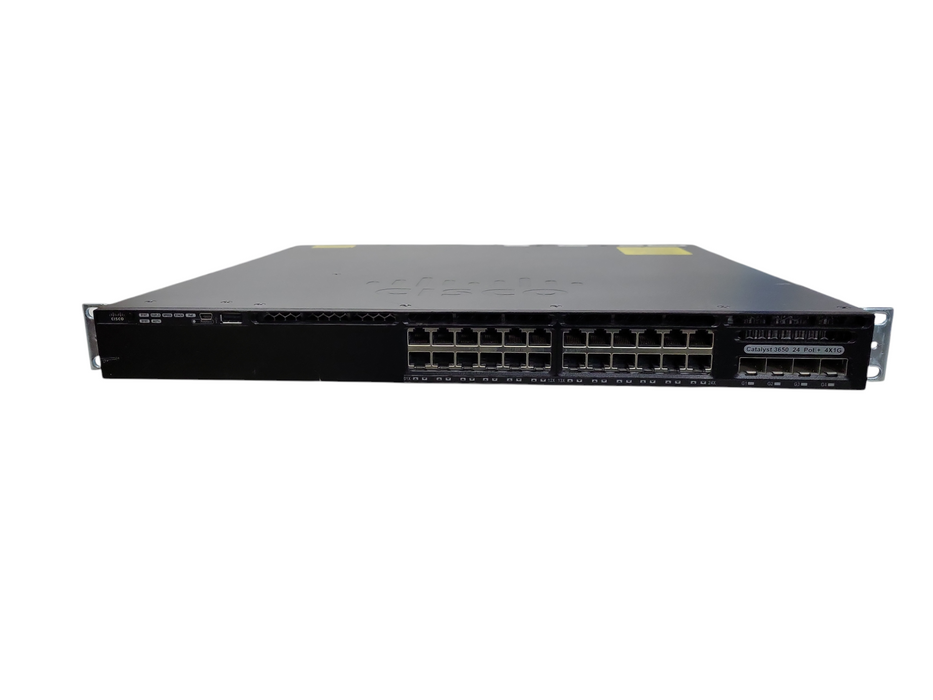 Cisco WS-C3650-24PS-E | 24-Port Gigabit PoE+ Switch | 4x SFP 2x PSU