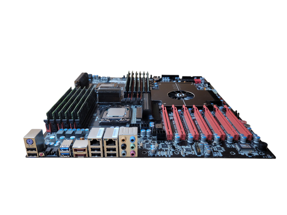 2x Intel Xeon E5620 EVGA CLASSIFIED SR-2 32GB DDR3 + I/O Plate