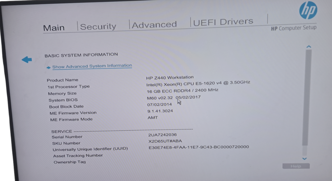 HP Z440 Workstation | Xeon E5-1620 v4 | 16GB DDR4 | 700W | NO HDD/GPU