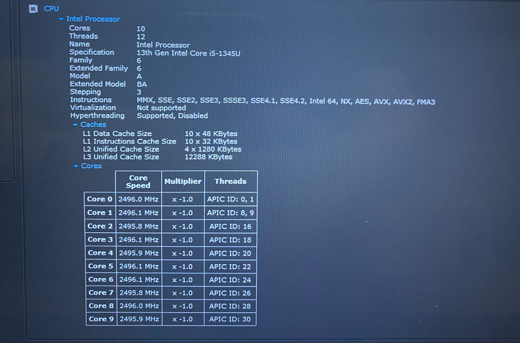 Dell Latitude 5340 TOUCH Intel Core i5-1345U 1.60GHz 16GB RAM 256GB SSD