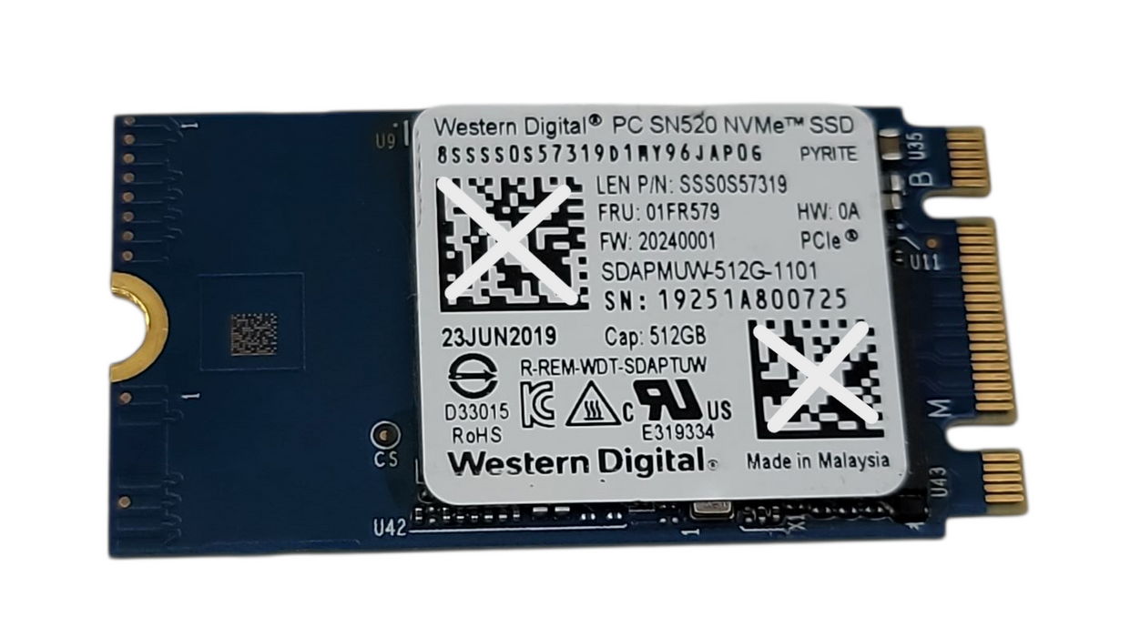 512GB m.2 NVMe 2242 SSD - Assorted Brands