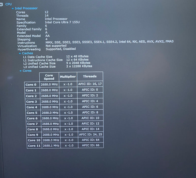 Lenovo ThinkPad T16 Gen 3 Core Ultra 7 155U 1.70 16GB RAM 512SSD French Keyboard