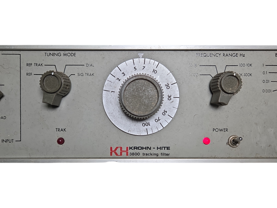 Krohn-Hite 3800 Narrow-Band Tracking Filter, 1Hz-100kHz