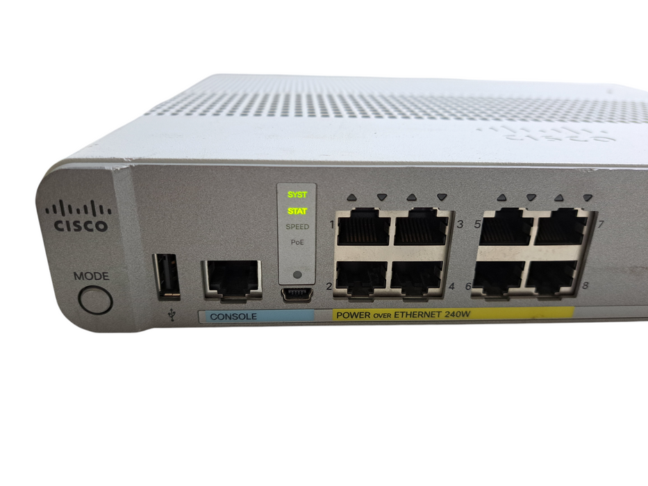 Cisco WS-C3560CX-8PC-S | 8-Port Gigabit PoE+ 240W Silent Switch 2x SFP