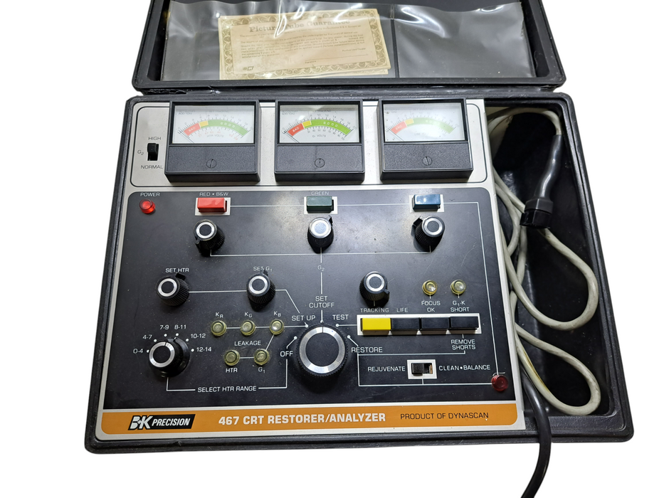 B&K Precision 467 CRT Picture Tube Restorer/Analyzer w/ Hard Case *READ*