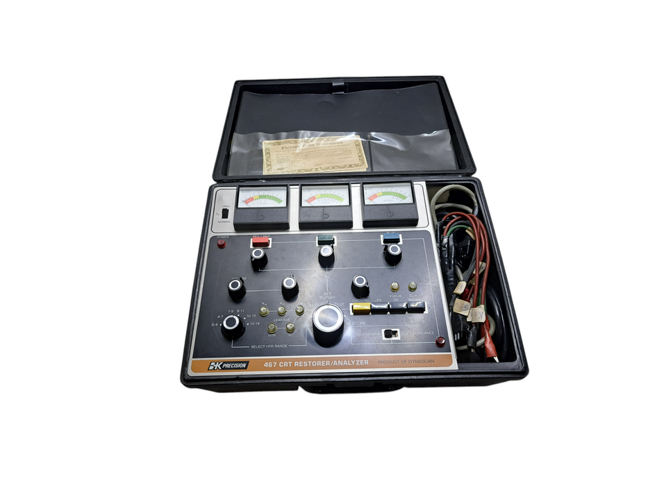 B&K Precision 467 CRT Picture Tube Restorer/Analyzer w/ Hard Case *READ*