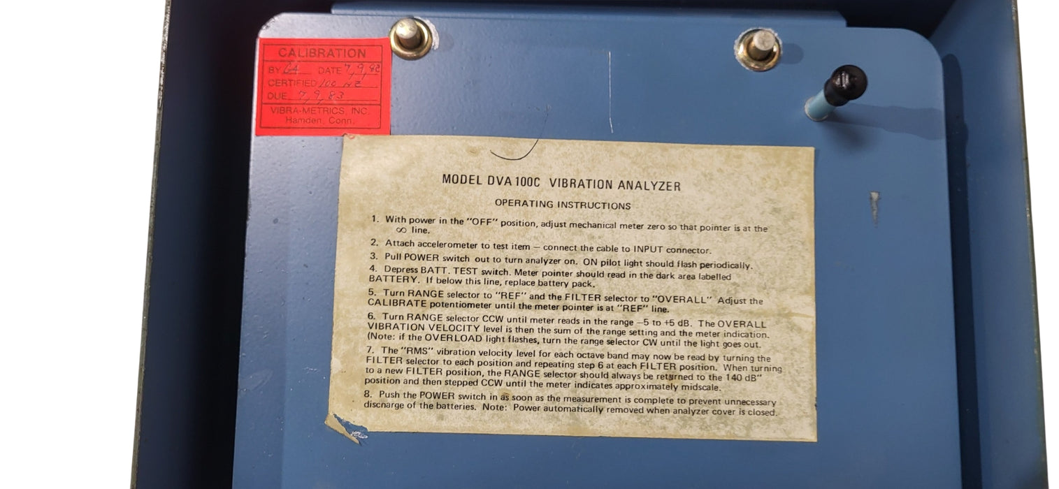 Vibrametrics/NOVA DVA-100C Machinery Vibration Analyzer | Untested