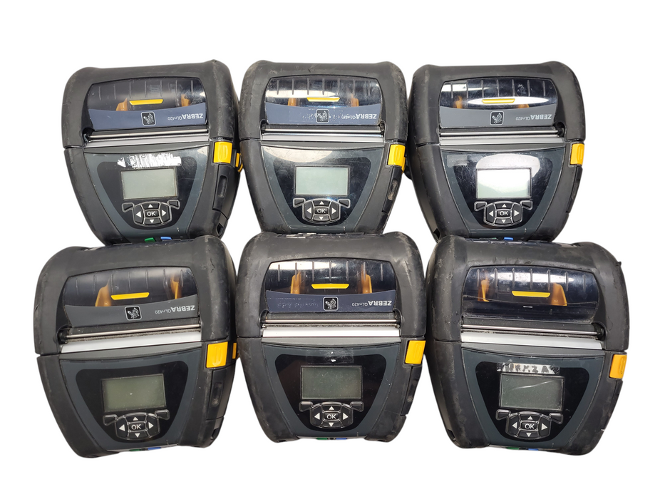Lot of 6x Zebra QLN420 BT Mobile Label Printer READ