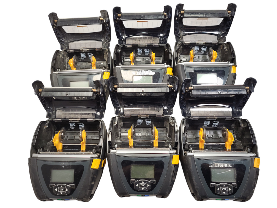 Lot of 6x Zebra QLN420 BT Mobile Label Printer READ