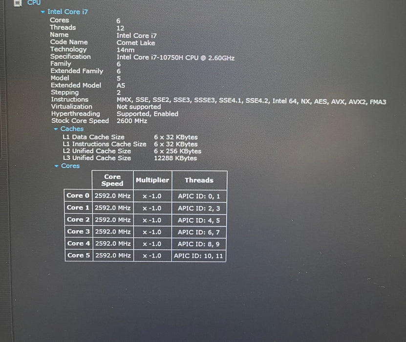 Lenovo ThinkPad P15 Gen 1 i7-10750H QUADRO T1000 4GB GPU 32GB RAM 256GB SSD