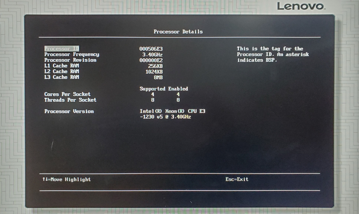 Lenovo System X3250 M6 - 1x Xeon E3-1230 v5, 8GB DDR4 - No HDD